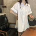 慵懒风翻领宽松衬衫